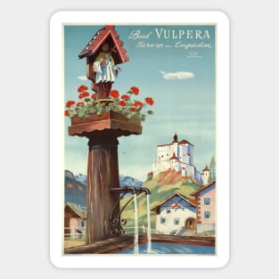 Bad Vulpera, Tarasp, Engadin,Switzerland,Travel Poster Sticker